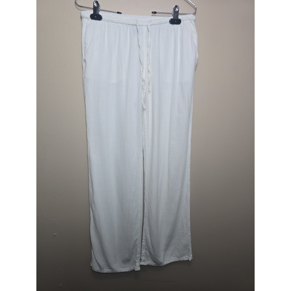 Divided Womens White Pants Linen Blend Size‎ XS European Summer Vanilla Girl